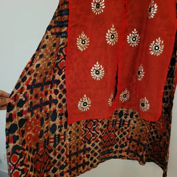 Gota Patti Lehenga Style Kurta - Picture 7 of 14